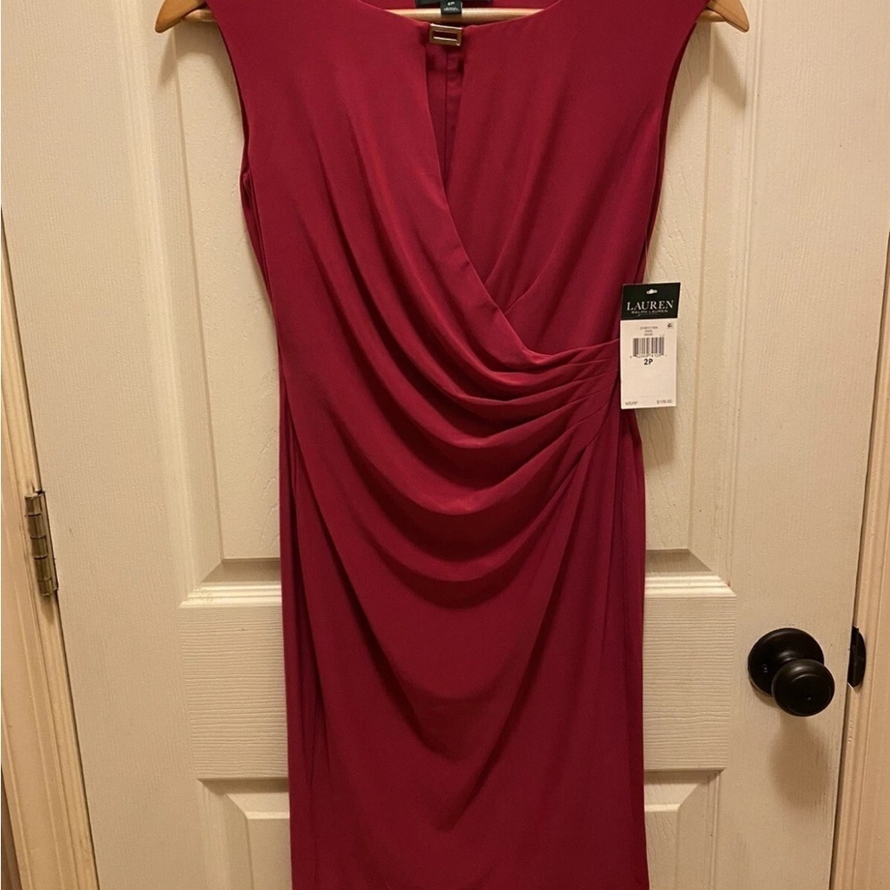 Ralph Lauren Orchid Sleeveless Dress w/ Side Slit Sz 2P NWT!!